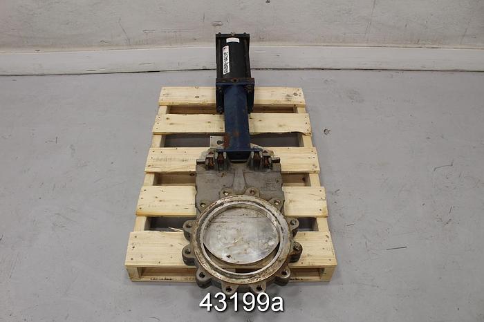 Used Fabri-Valve 10" Air Operated Knife Gate Valve #43199
