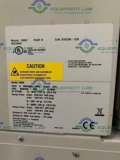 Used Fisher Scientific Isotemp 8963 -86°C Ultra Low Laboratory Freezer 28 Cu Ft 220V