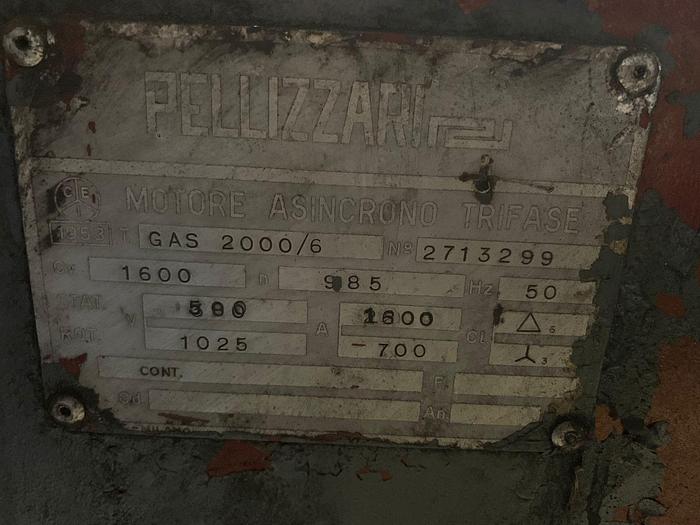 Used  PELLIZZARI  1200kW A.C. Motor (Used) #4270