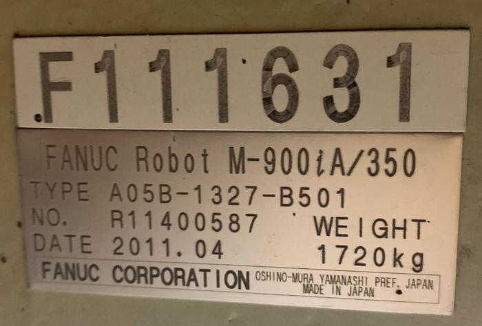 Used FANUC M900iA/350 6 AXIS CNC ROBOT WITH R30iA CONTROLLER 350KG X 2650mm REACH