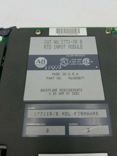 Used Allen Bradley RTD Input Module 1771-IR Ser B