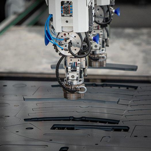 Mitsubishi Laser Blank - Part Sort - Bend Fabrication Cell