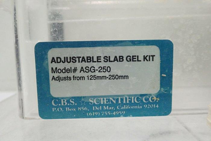 Used C.B.S. CBS Scientific Co. Model ASG-250 Adjustable Slab Gel Kit