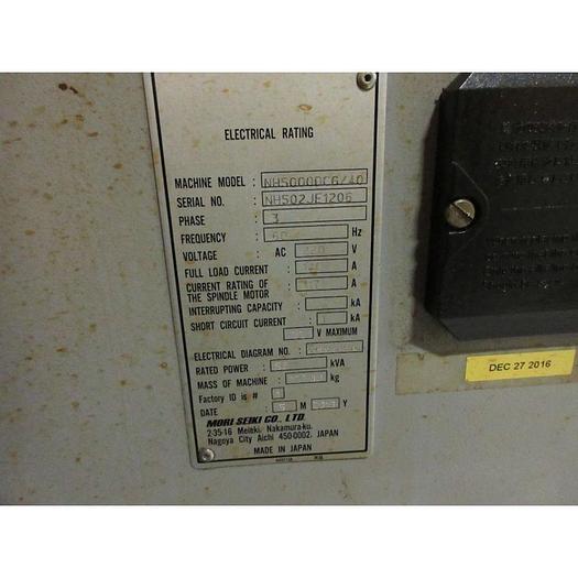 Used MORI SEIKI NH-5000 HORIZONTAL MACHINING CENTER