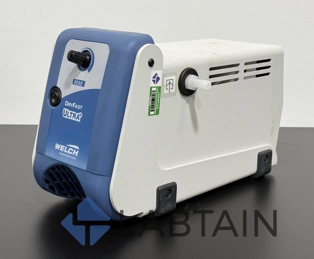 Used Welch DryFast Ultra 2032 Diaphragm Vacuum Pump – Chemical-Resistant, PTFE, Oil-Free