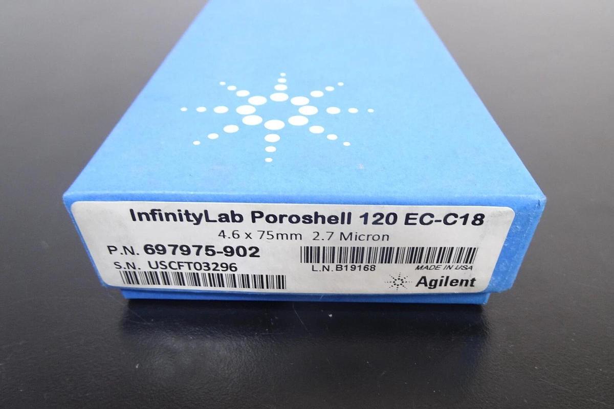 Used Agilent Poroshell 120 EC-C18 – 4.6 × 75 mm, 2.7 µm – Part 697975-902 – Excellent Condition