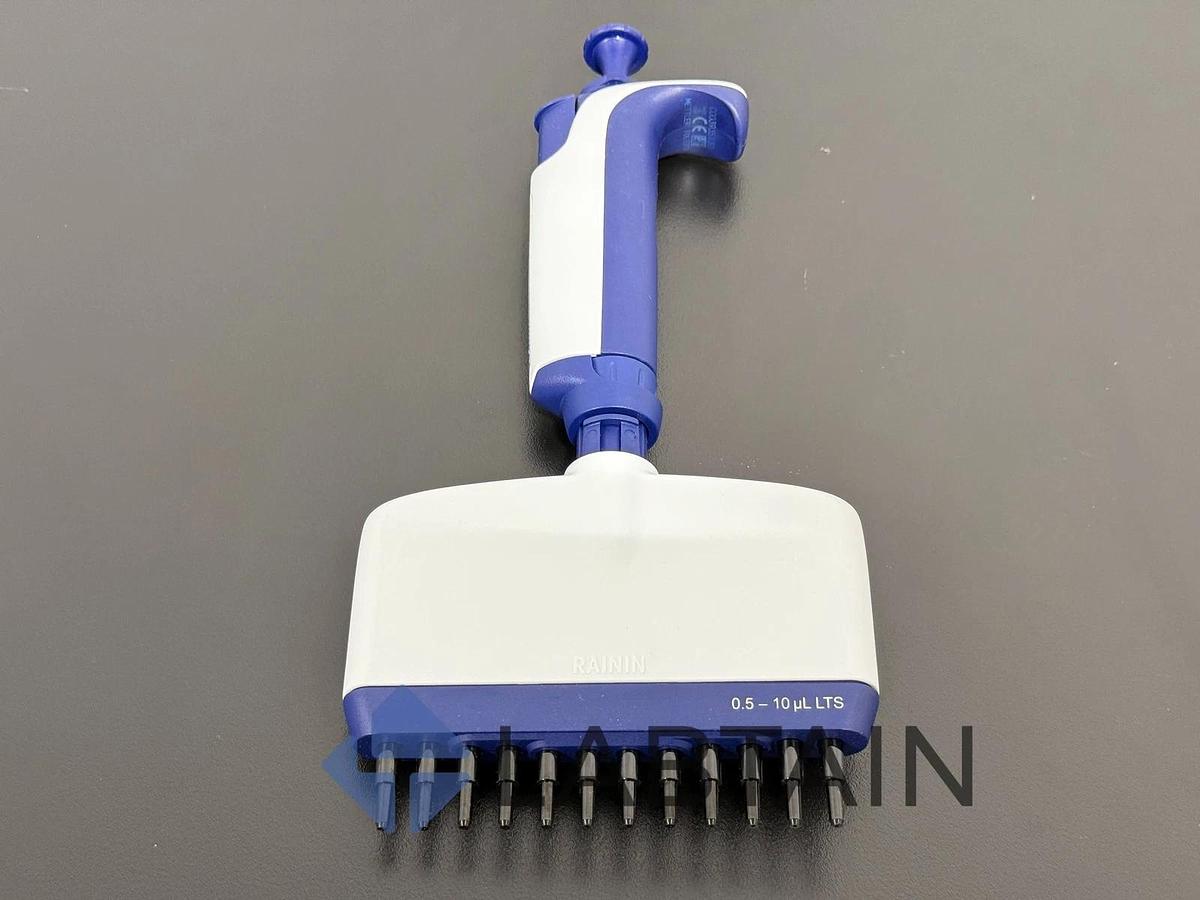 Used Rainin Pipet-Lite XLS 12-Channel Adjustable Volume Pipette 0.5-10ul LTS