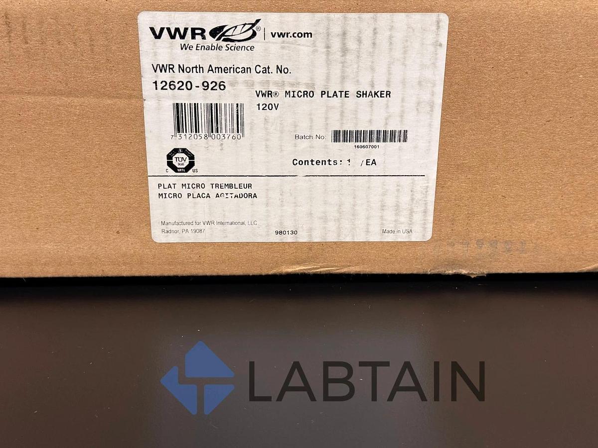VWR 12620-926 Microplate Shaker – Compact Orbital Mixer – New