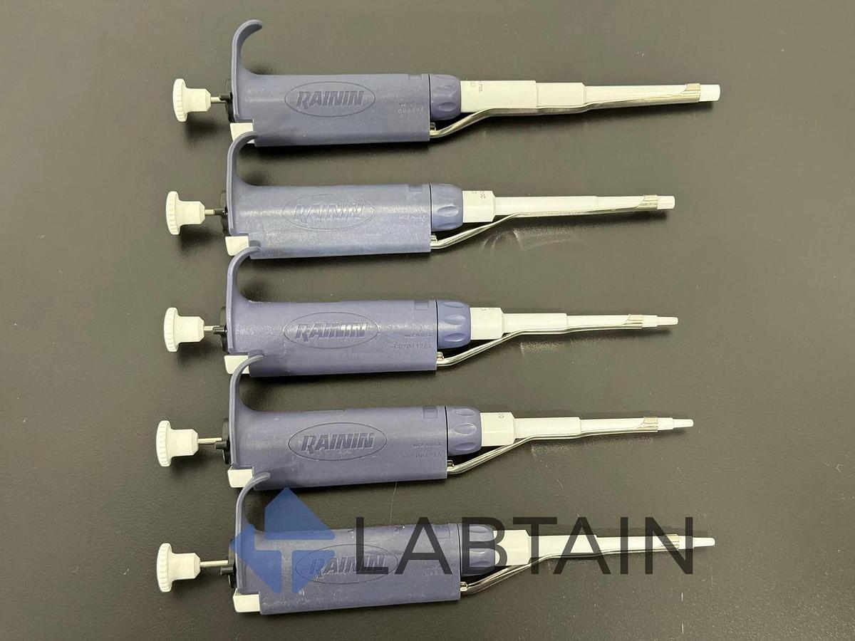 Used Rainin Pipet-Lite Single-Channel Pipette Lot - Set of 6 (1ul to 1000ul) - LTS