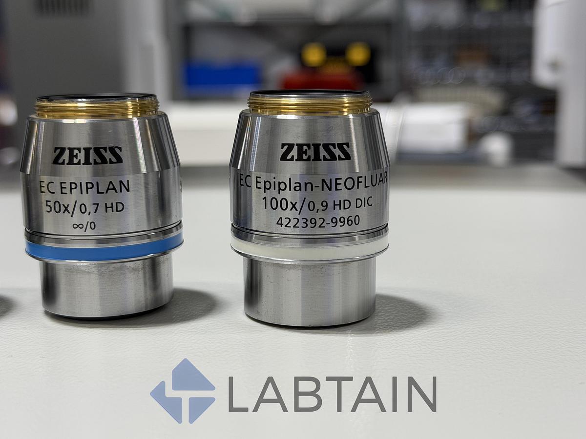 Used Zeiss EC Epiplan & Neofluar HD DIC 5-Objective Set 5x-100x Used/Inspected