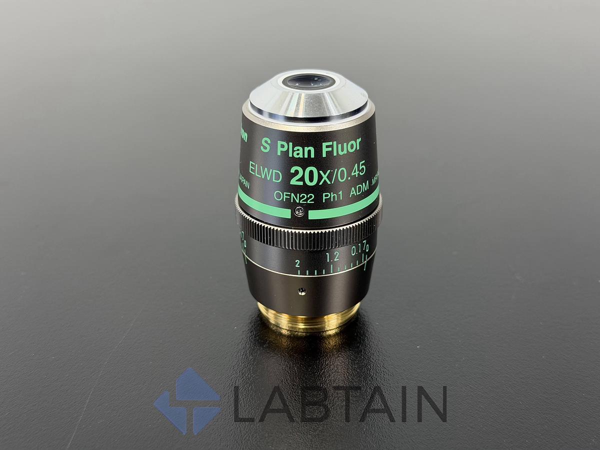 Used Nikon S Plan Fluor ELWD 20X/0.45 Ph1 ADM Microscope Objective MRH48230