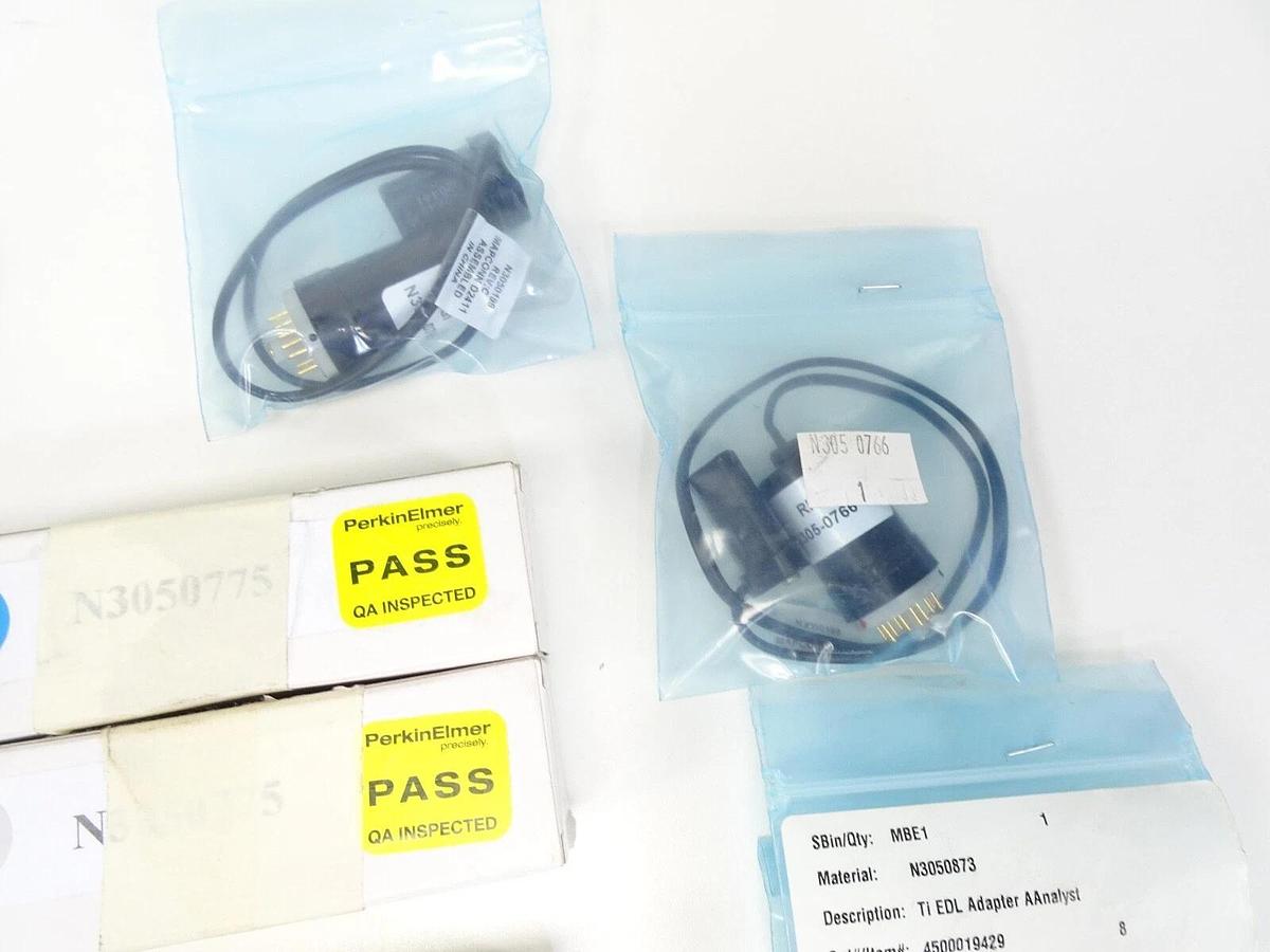 Lot of 44 Perkin Elmer Intensitron Coded Adapters for Lumina HCL – Multiple Part Numbers