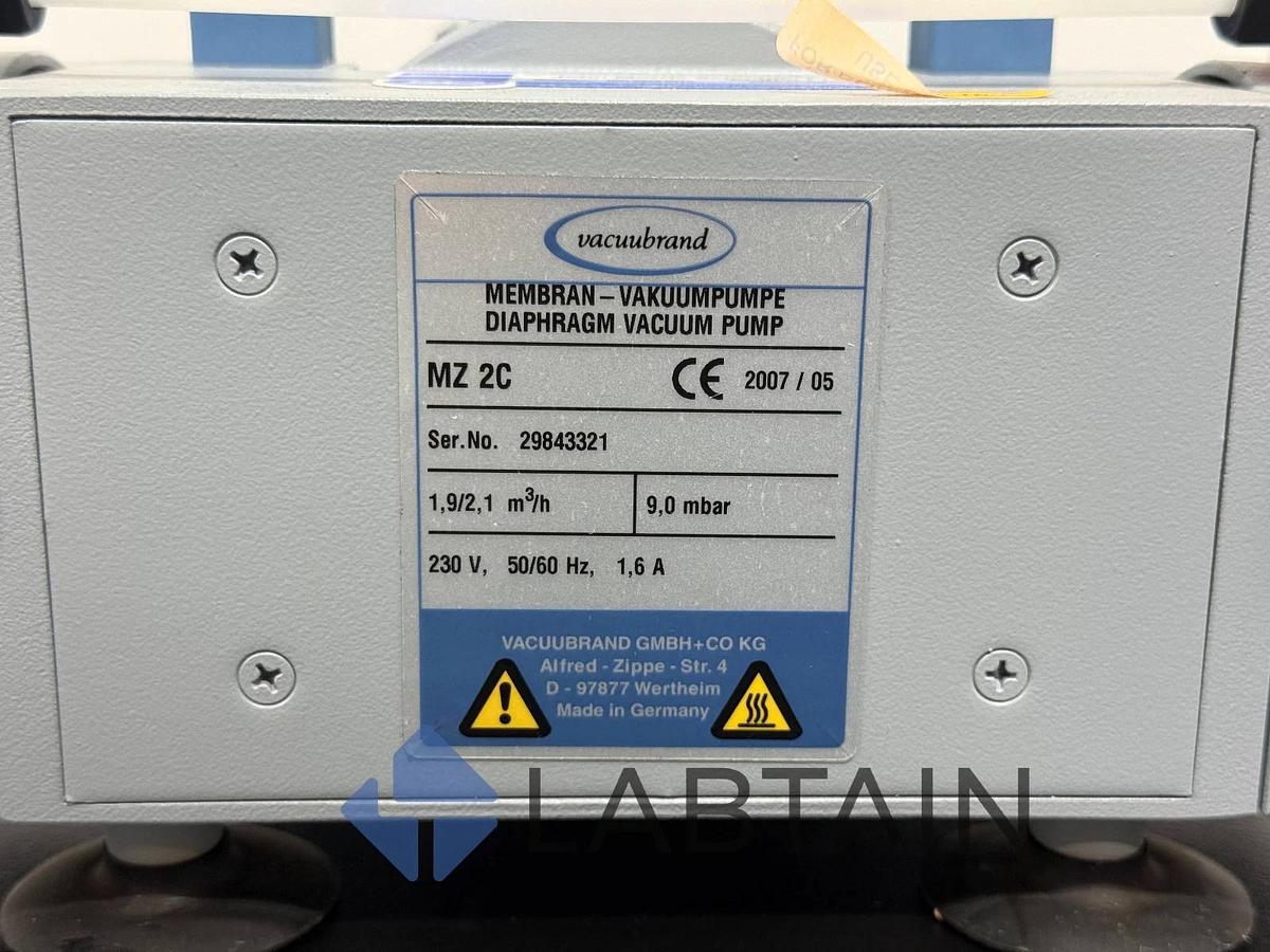 Used Vacuubrand MZ 2C Diaphragm / Membrane Vacuum Pump – Oil-Free, Chem-Resistant – Excellent Condition