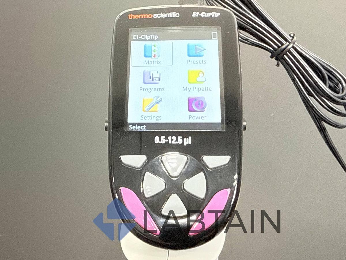 Used Thermo Scientific E1-ClipTip Electronic Pipette – 0.5–12.5 µL – P/N TH06949 – Used