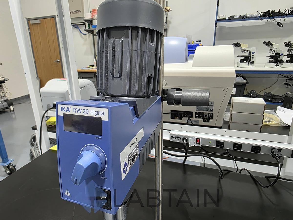 Used IKA RW 20 Digital Overhead Stirrer Mixer Laboratory Stirrer - Used