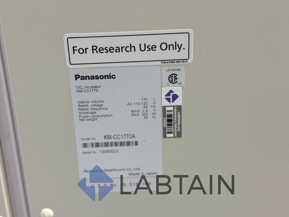 Used Panasonic KM-CC17T0 CO₂ Incubator – S/N 13080023 – Tested