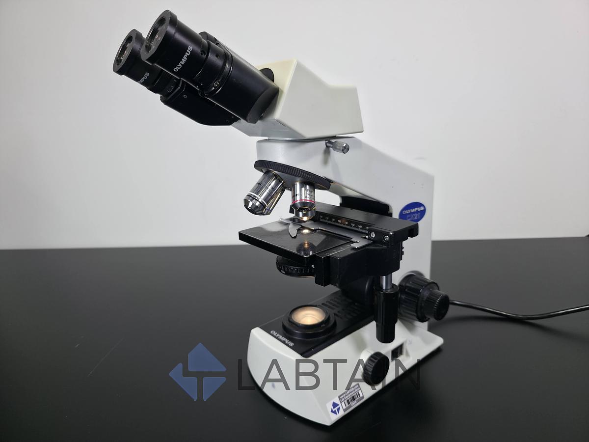Used Olympus CX21FS1 Binocular Biological Microscope | 4X, 10X, 40X, 100X Objectives | Used