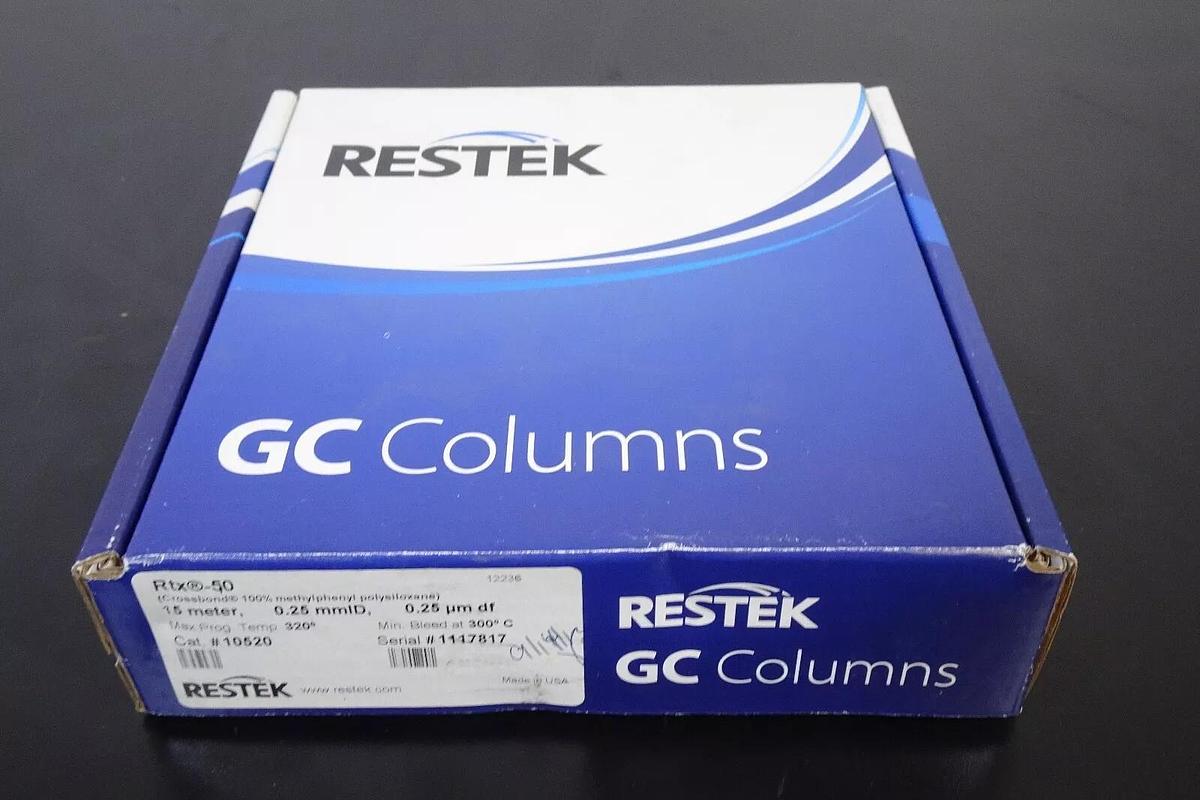 Restek GC Column Rtx-50 – 15 m × 0.25 mm ID × 0.25 µm df – Part 10520 – New / Open-Box