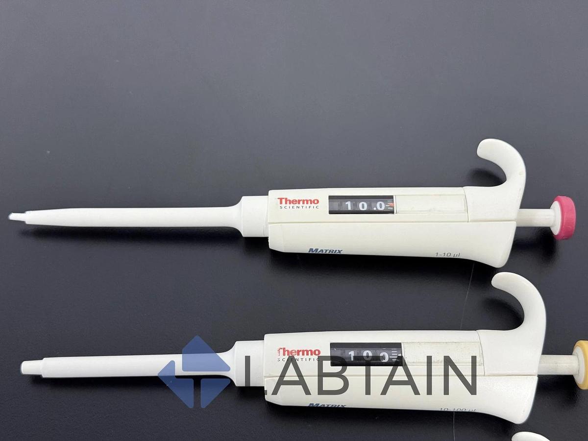 Used Lot of 4 Thermo Scientific Matrix / Rainin Manual Pipettes - Adjustable Volume