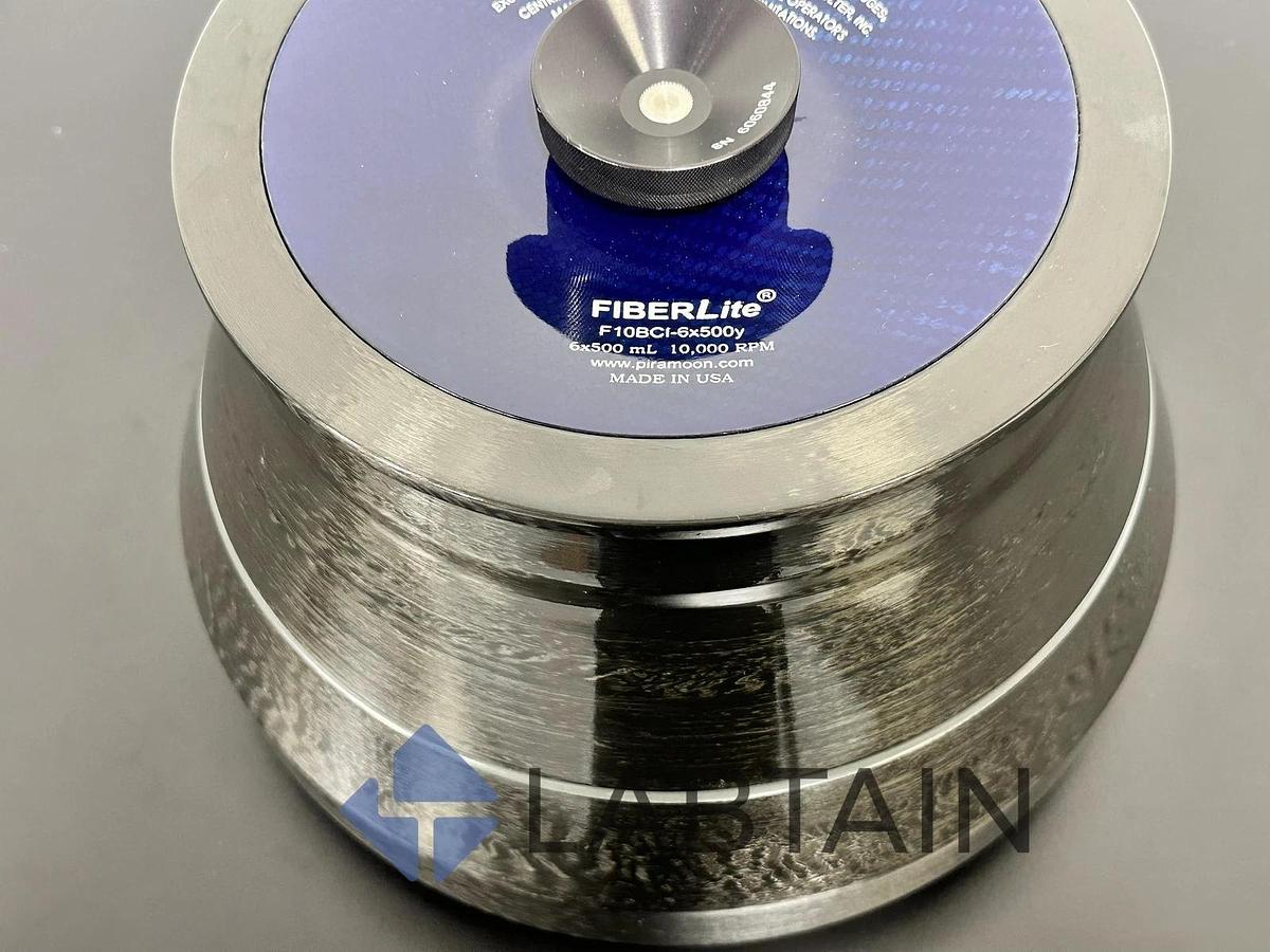 Used Beckman Coulter Fiberlite F10BCI Rotor – 6 × 500 mL – Max 10,000 RPM – P/N 6060844