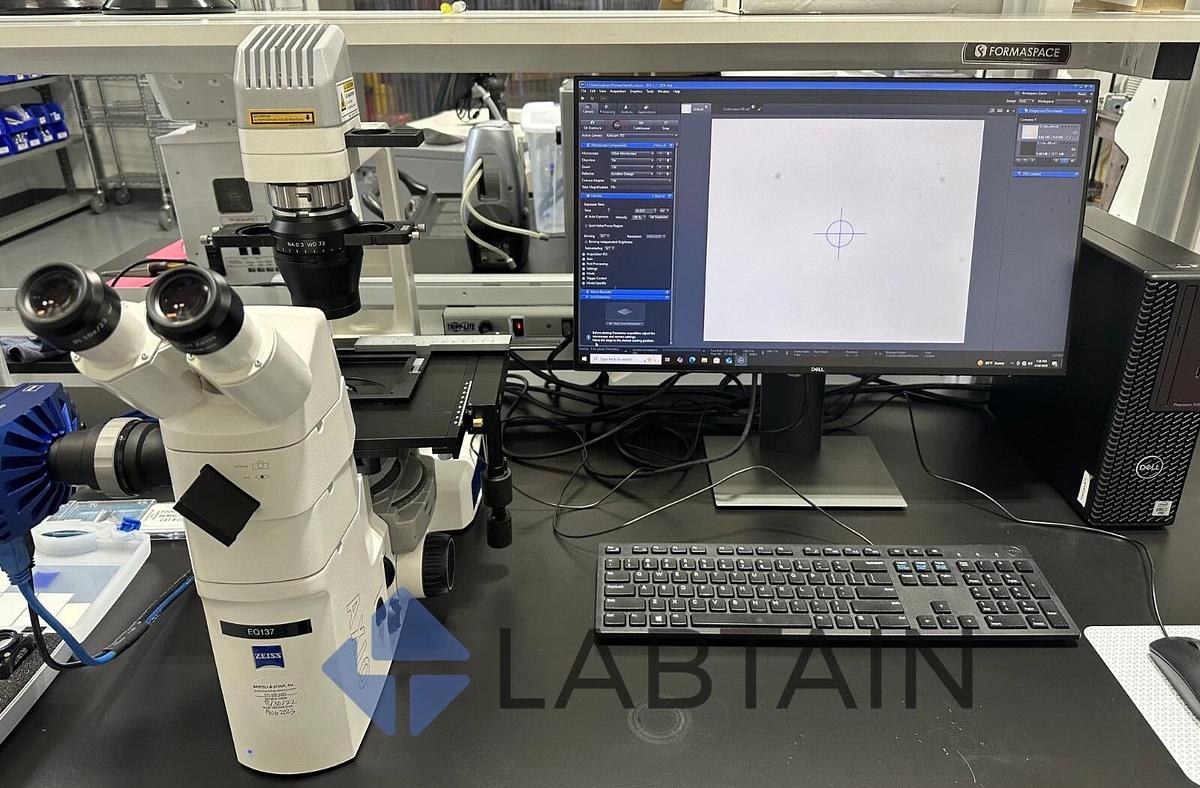 Used Zeiss Axio Vert. A1 Inverted Live cell imaging Microscope | Software | Axiomcam