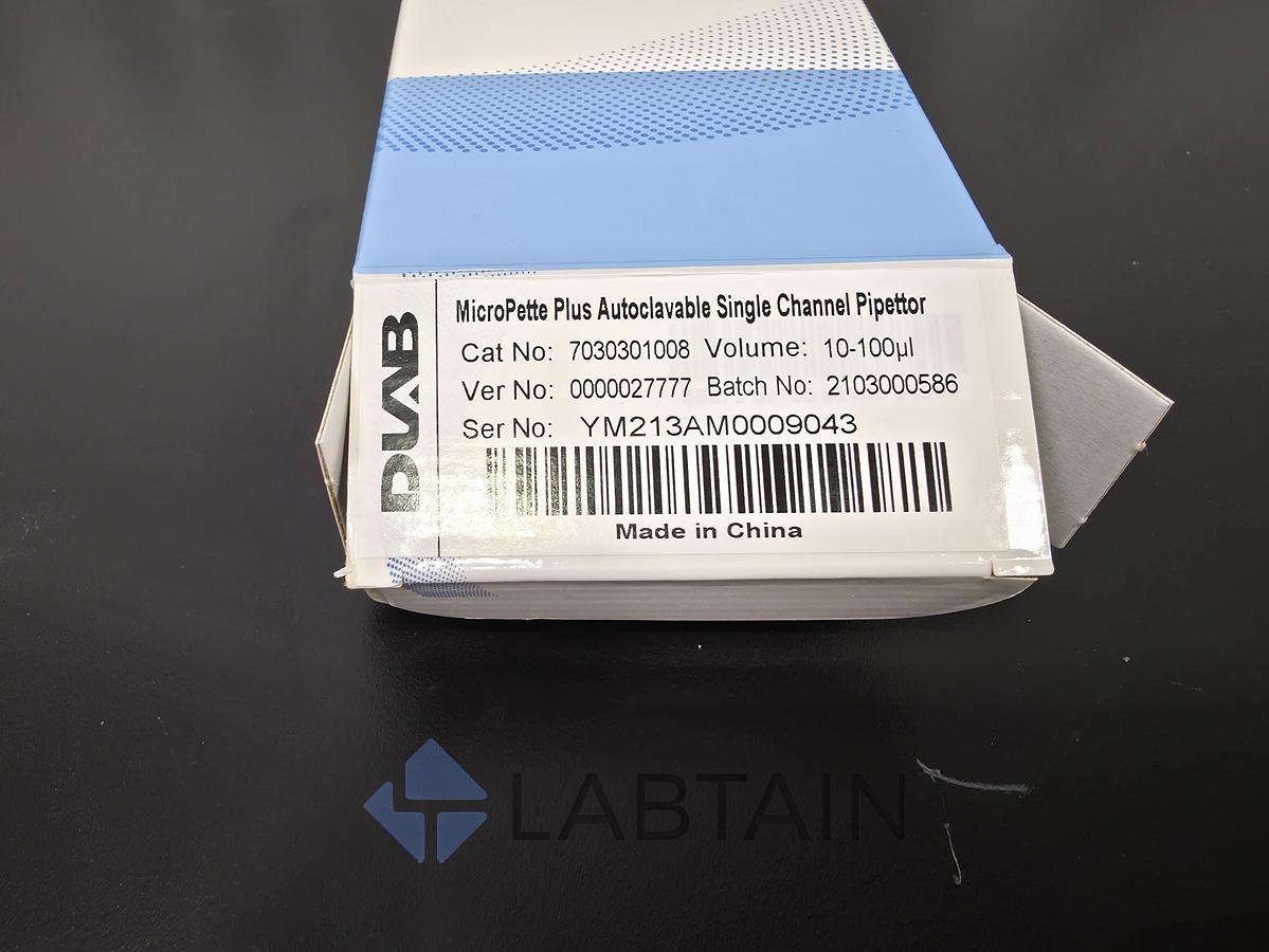 DLAB MicroPette Plus Single Channel Pipettor (10-100µL)