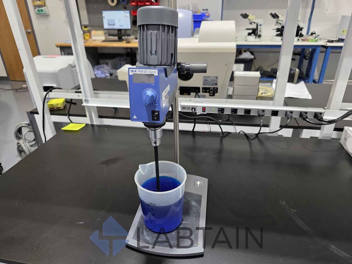 Used IKA RW 20 Digital Overhead Stirrer Mixer Laboratory Stirrer - Used