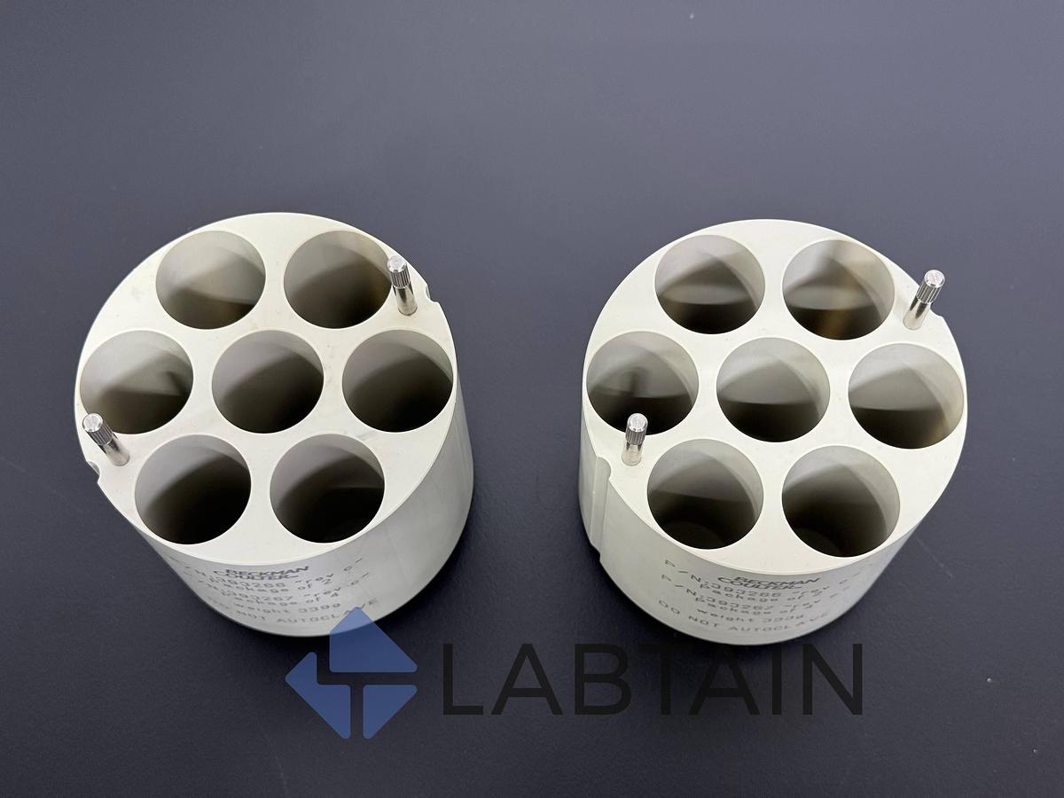 Used Set of 2 – Beckman Coulter Rotor & Buckets Part Nos 393266 Rev C & 393267 Rev C – Used