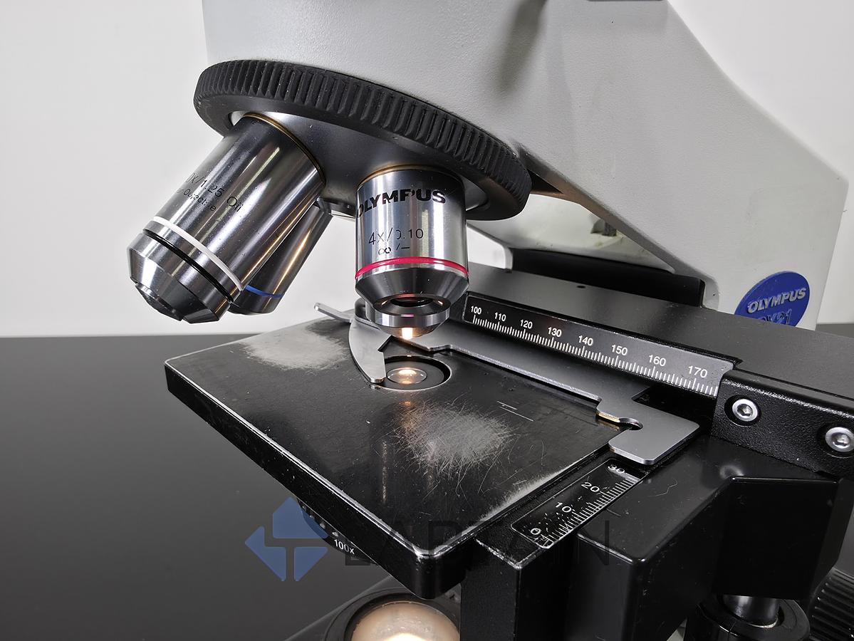 Used Olympus CX21FS1 Binocular Biological Microscope | 4X, 10X, 40X, 100X Objectives
