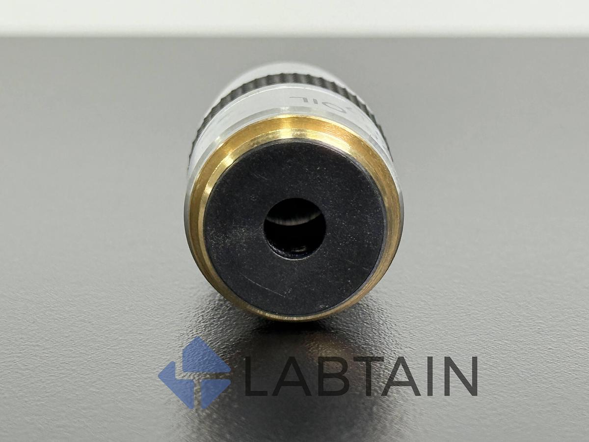 Used Lot of 2 – Achromatic Microscope Objectives – 100x / 1.25 Oil – 160 / 0.17 – RMS Thread – Used