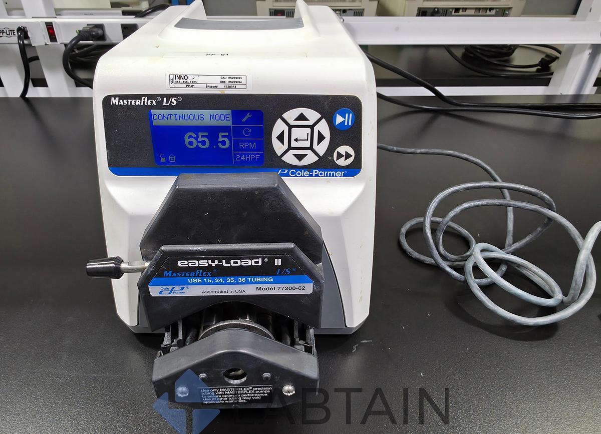Used Masterflex L/S Digital Peristaltic Pump System (07522-20) with Easy-Load II Head & Foot Switch - 600 RPM
