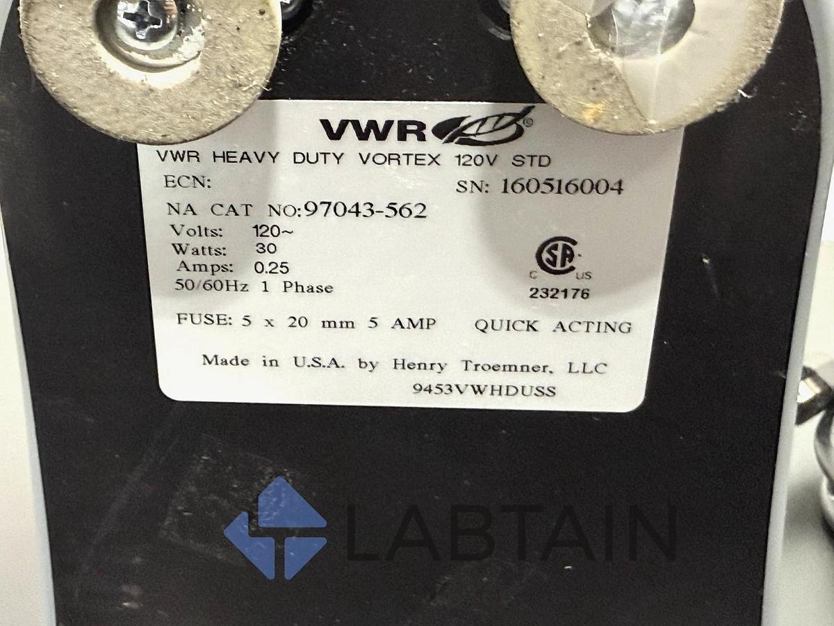Used VWR Heavy Duty Vortex Mixer – Model 97043-562 – 120 STD – Robust Lab Mixer
