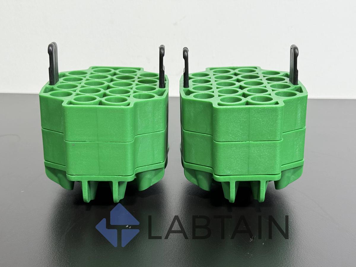 Used 2× Beckman Coulter 368271 Tube Adapters – 18×15 mL for JS-5.3 Rotor – Used