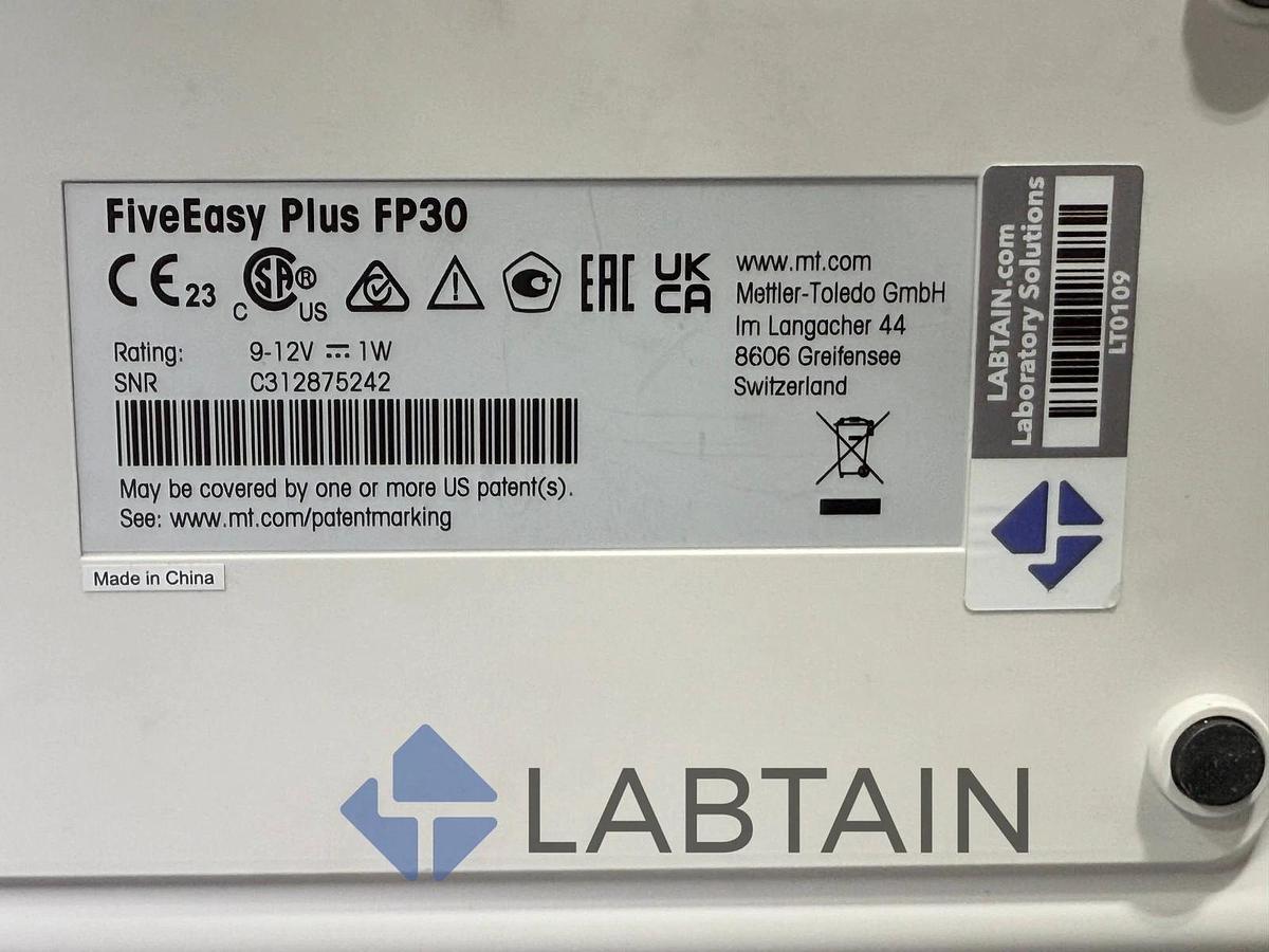Used Mettler Toledo FiveEasy Plus FP30 Benchtop Conductivity Meter – pH – S/N C312875242 – Tested