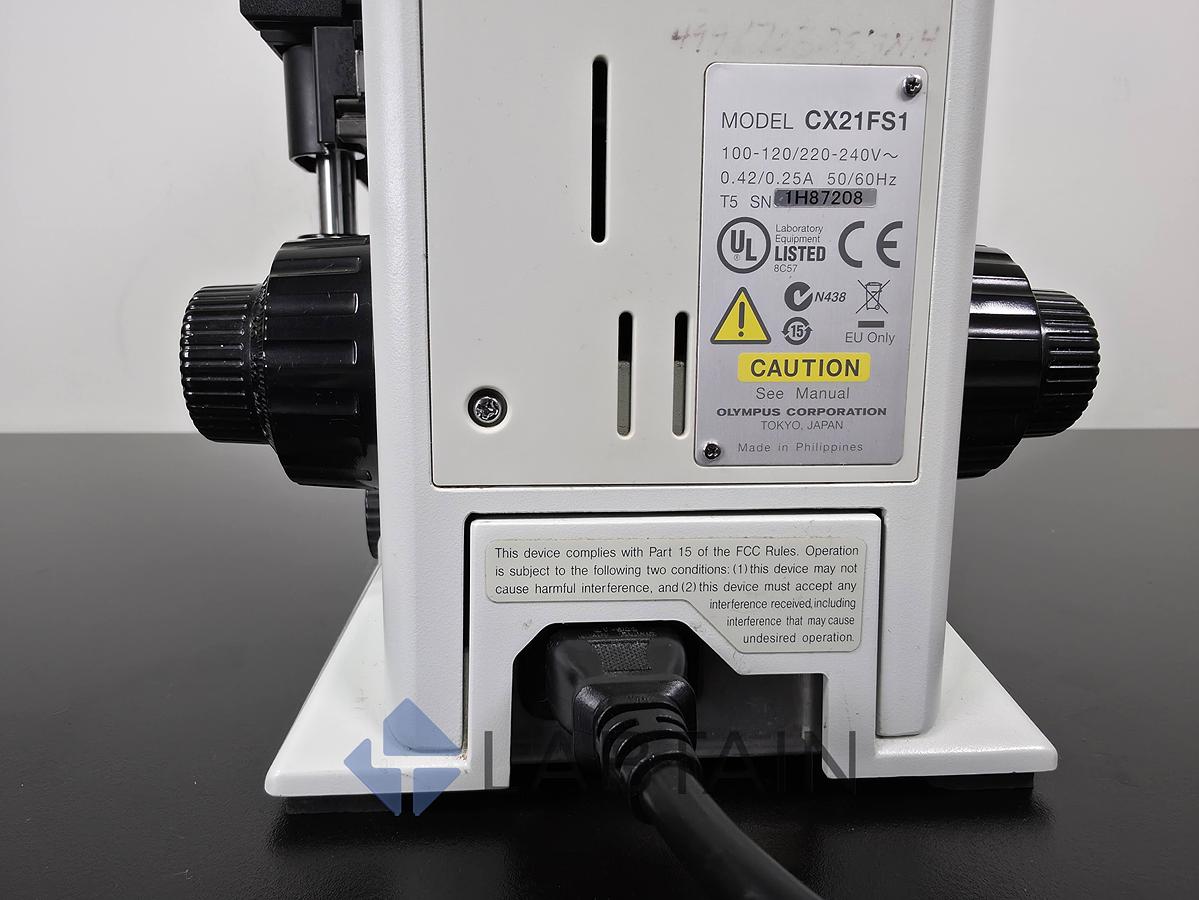 Used Olympus CX21FS1 Binocular Biological Microscope | 4X, 10X, 40X, 100X Objectives | Used