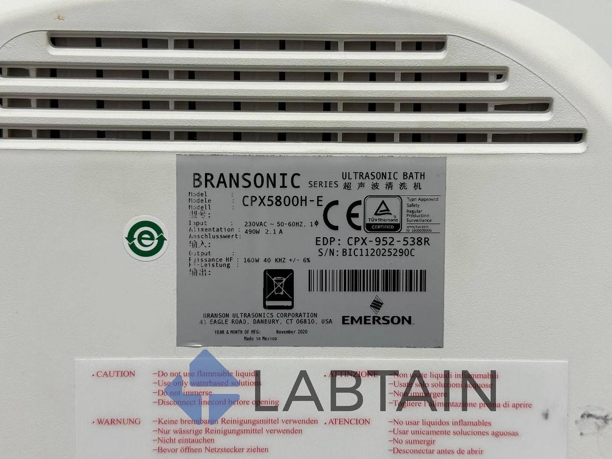 Used Bransonic Ultrasonic Bath CPX 5800H-T Cleaning Bath