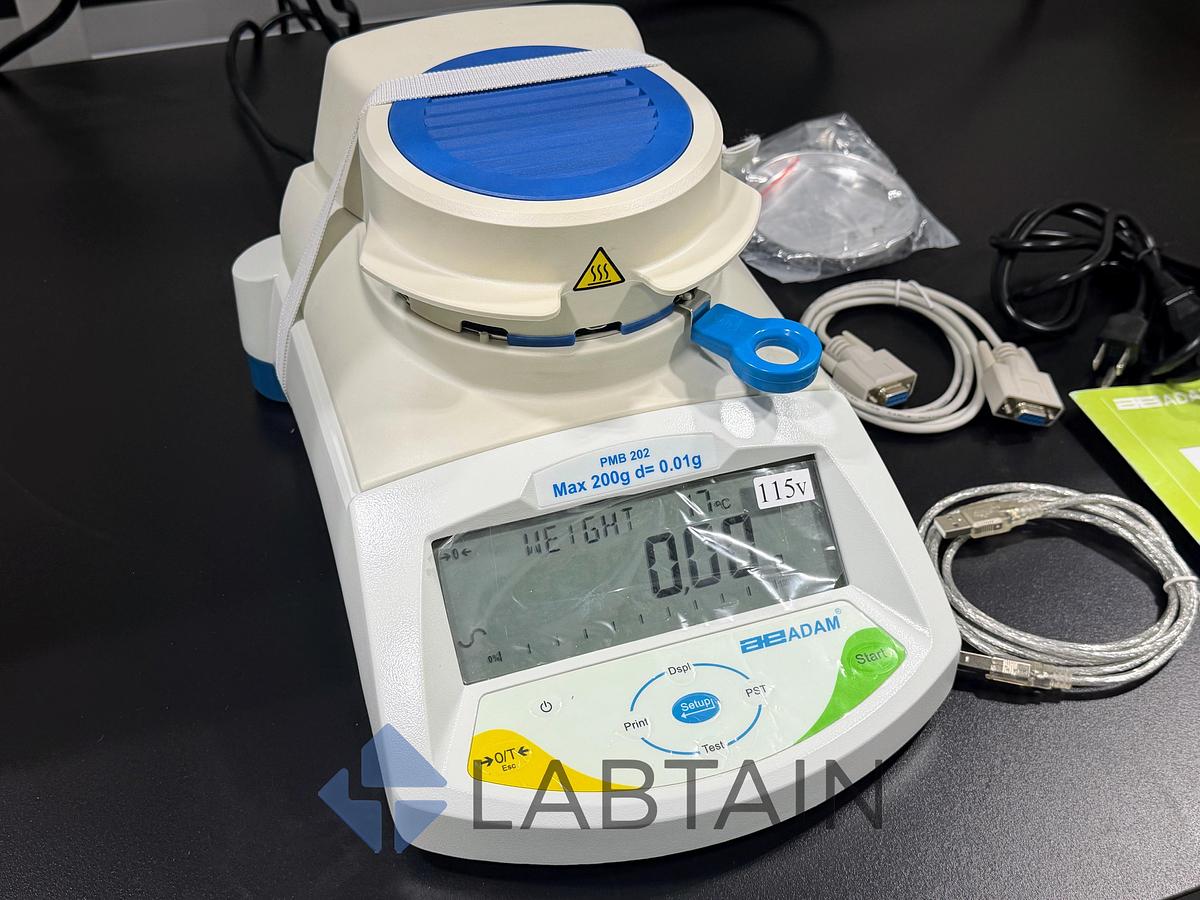 Adam Equipment PMB 202 Moisture Analyzer | 200g x 0.01g | Halogen Heater | 115V – New (No Box)