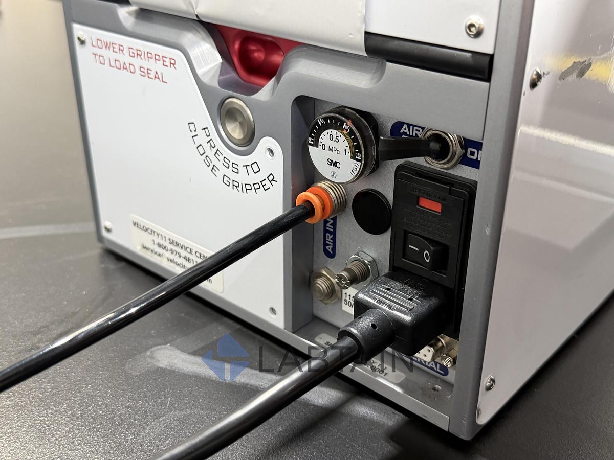 Used Agilent (Velocity11) PlateLoc Thermal Microplate Sealer — 30–200 °C, with Seal Roll Holder & 4 Metal Pad Inserts, Used