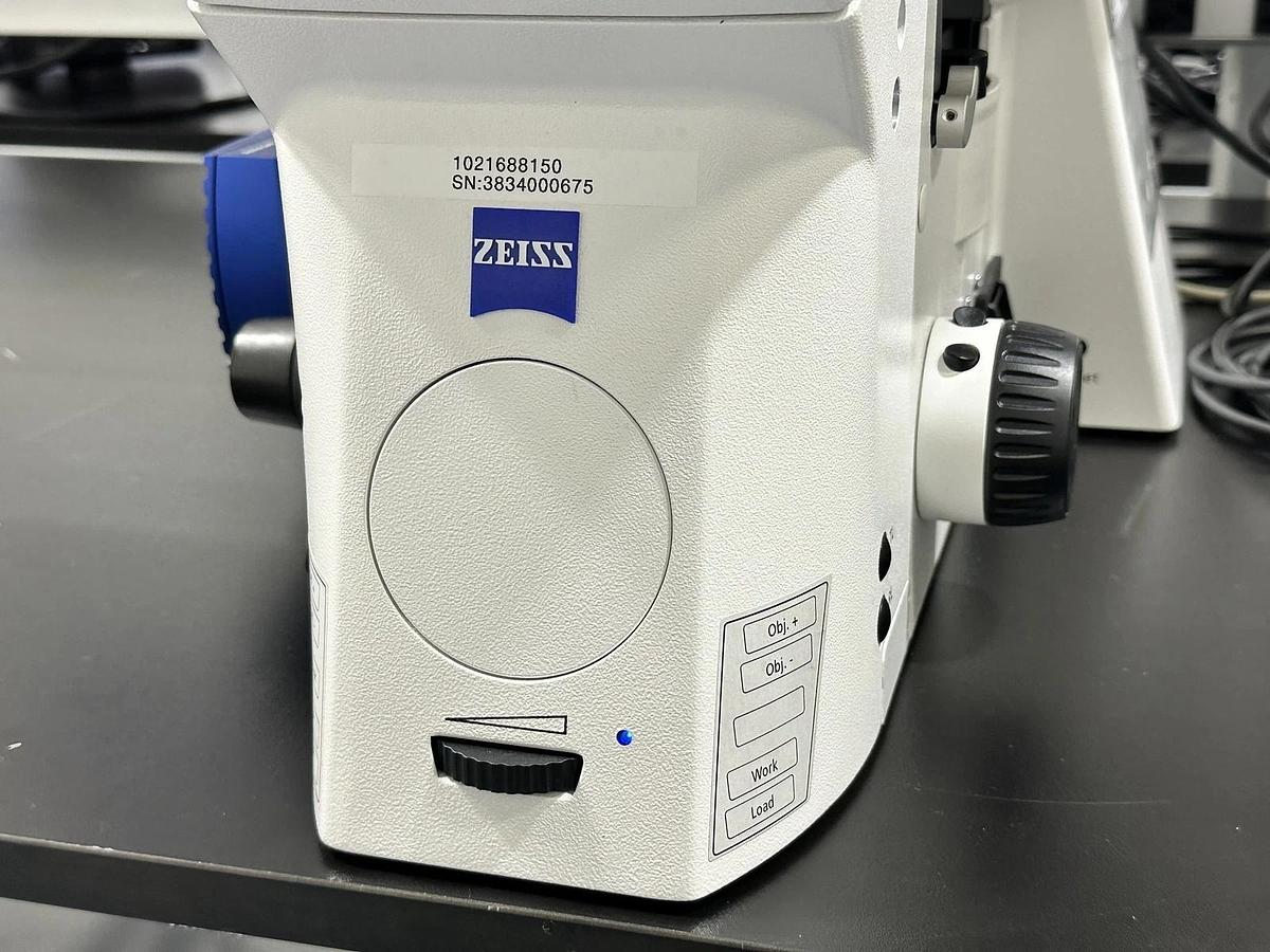 Used Zeiss Observer. Z1 Fluorescence Inverted Microscope, Axioscan SMC 2009, Joystick