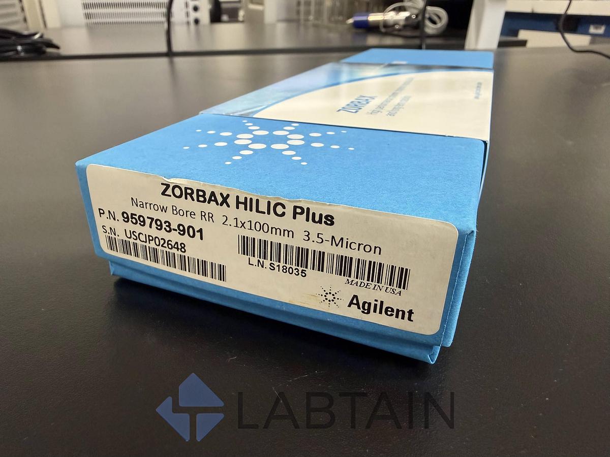 Used Agilent ZORBAX HILIC Plus RR Narrow Bore HPLC Column – 2.1 × 100 mm, 3.5 µm – Used