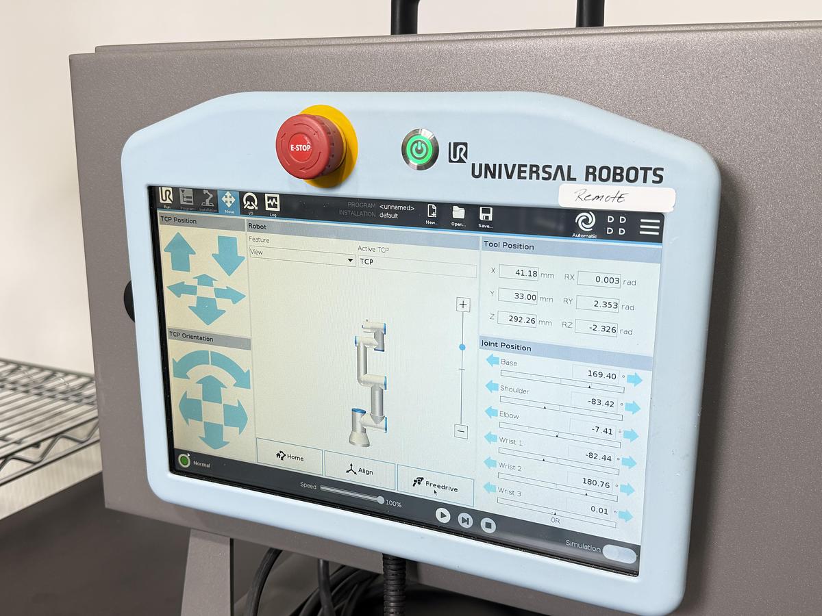 Used Universal Robots UR5e Collaborative Robot (Cobot) — 5 kg Payload, 850 mm Reach, e-Series, 2019, Low Hours