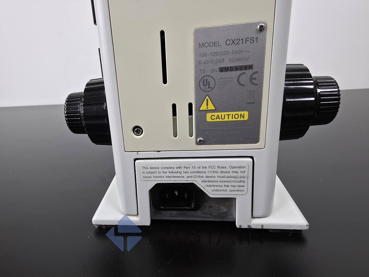 Used Olympus CX21FS1 Binocular Biological Microscope | 4X, 10X, 40X, 100X Objectives