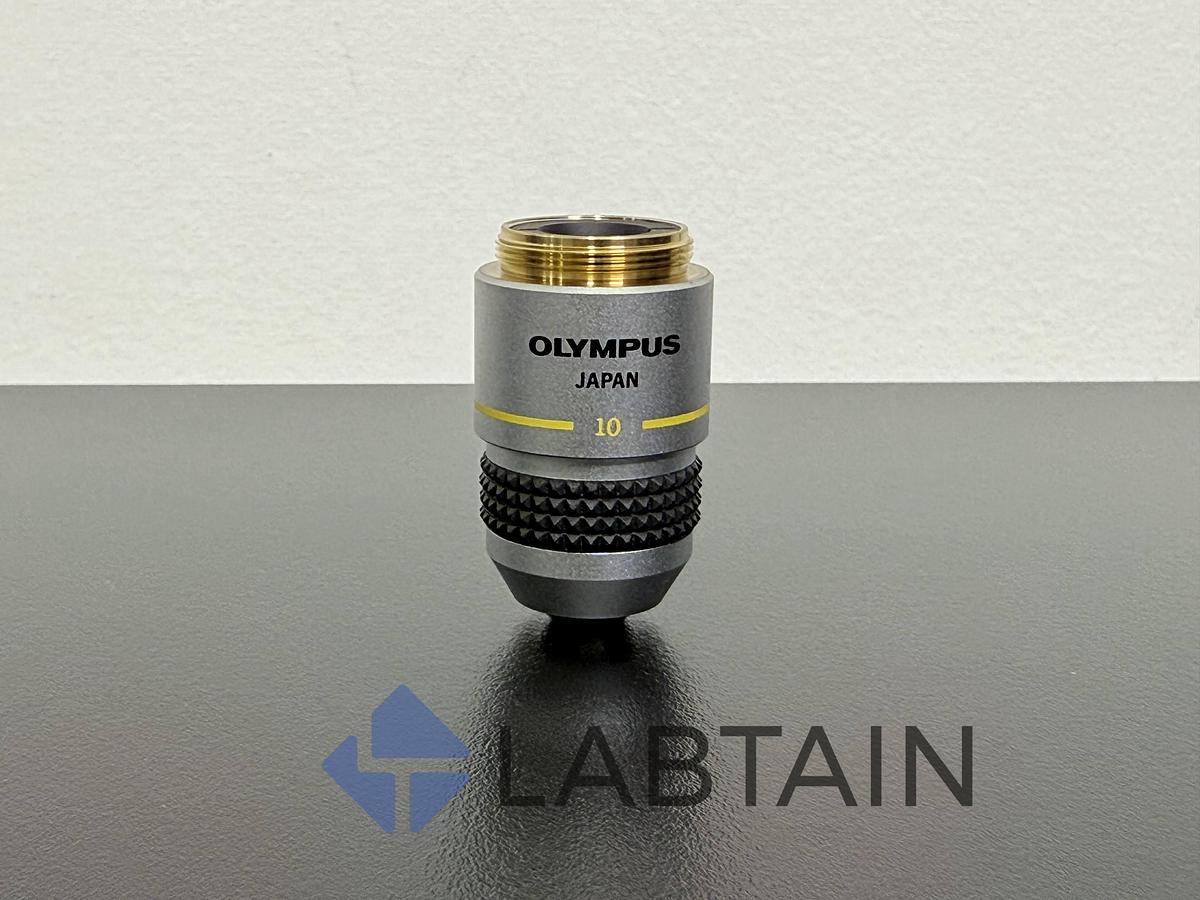 Used Olympus DPlan 10x / 0.25 – 160/0.17 Plan Achromatic Microscope Objective – Excellent Condition