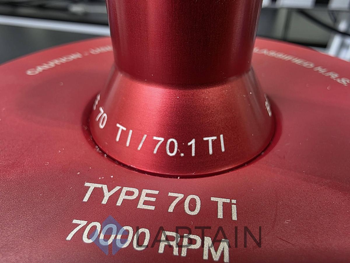 Used Beckman Coulter Type 70 Ti Fixed-Angle Titanium Ultracentrifuge Rotor — 70,000 RPM, 8 × 39 mL, with Lid, OptiSeal/Quick-Seal Spacers & Spinkote (Cat #337922) — Used/Inspected