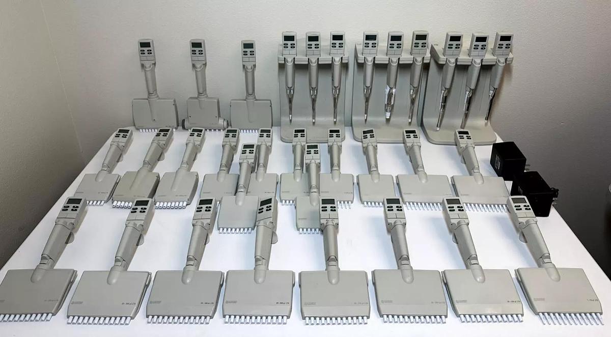 Used 32x] Lot of  Rainin EDP3-Plus Electronic Single Channel Pipette Large Lot *As-IS