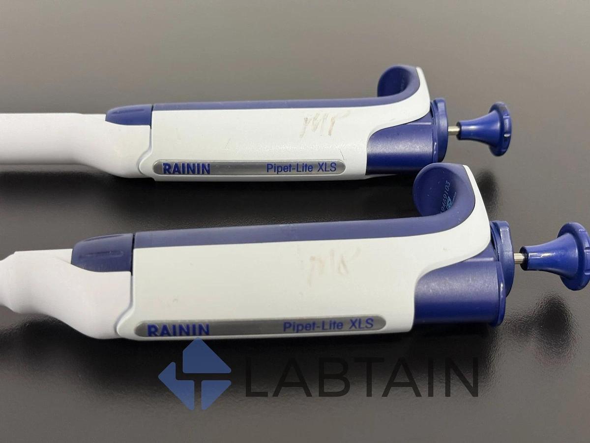 Used Rainin Pipet-Lite XLS Pipette L-20 and L-1000 Single Channel Adjustable Volume