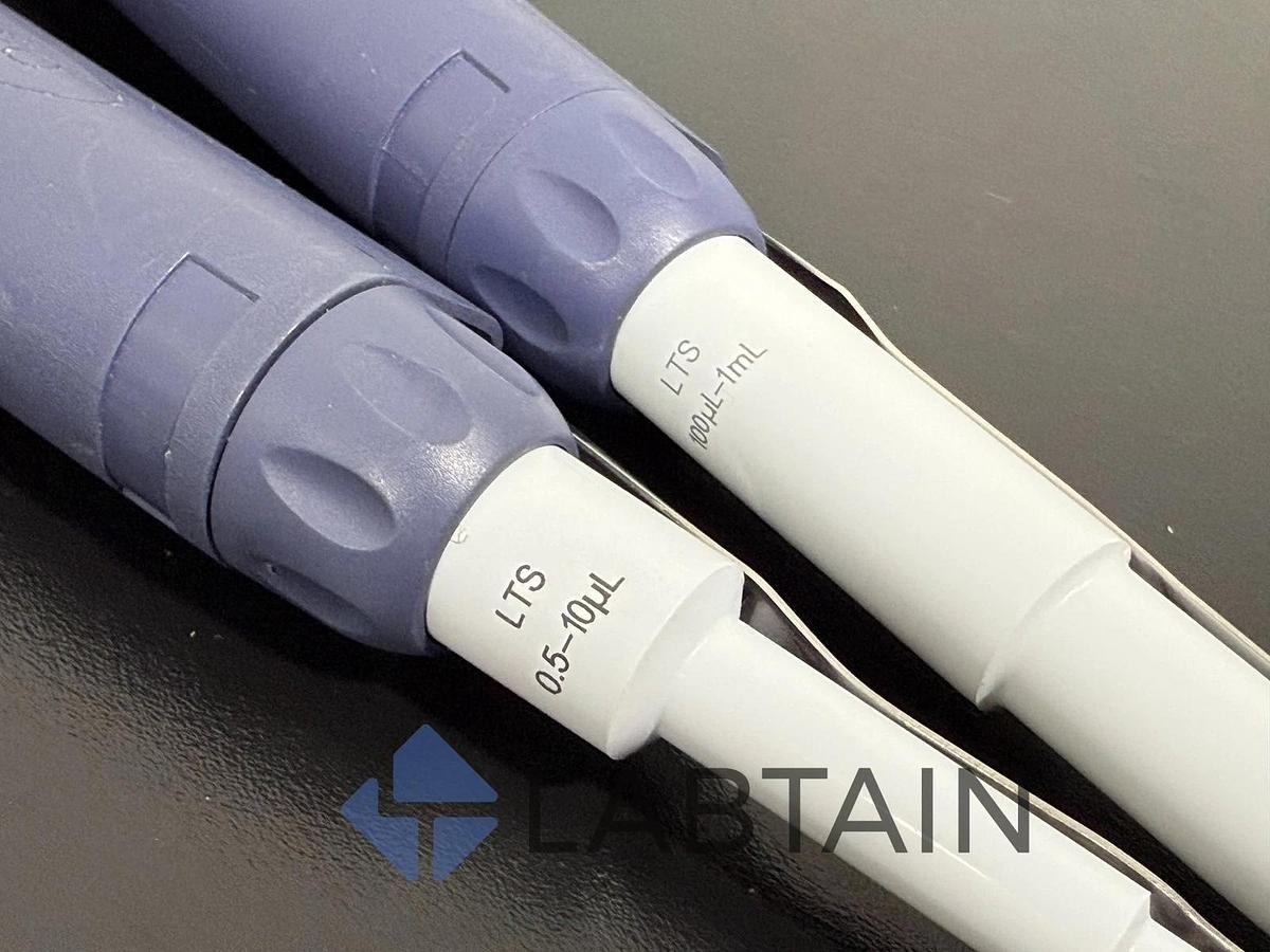 Used Rainin Pipet-Lite Classic-Style Micropipets - 2 - 20 ul and 100-1000 Manual Pipe