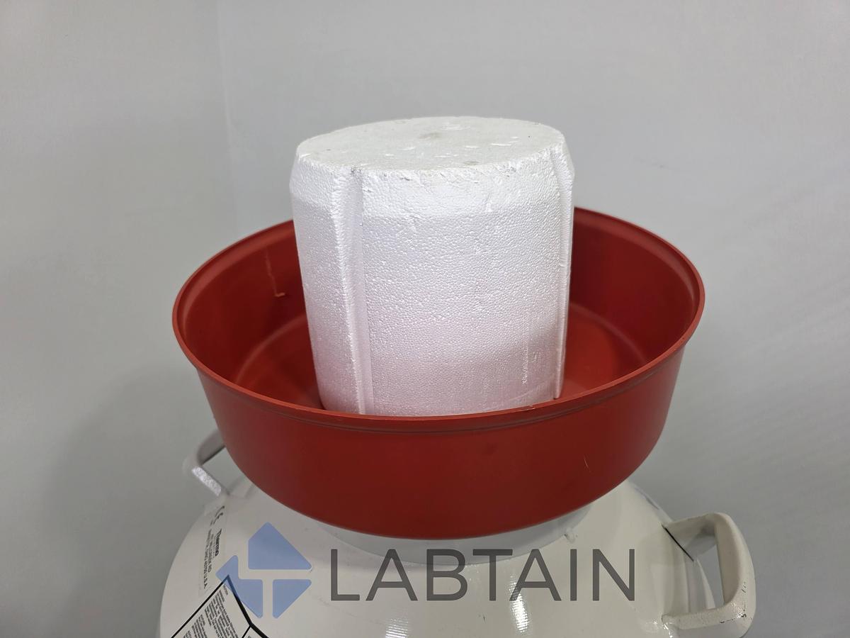 Used Thermo Scientific Locator 4 Plus LN2 Cryogenic Storage Dewar w/ Roller Cart Used