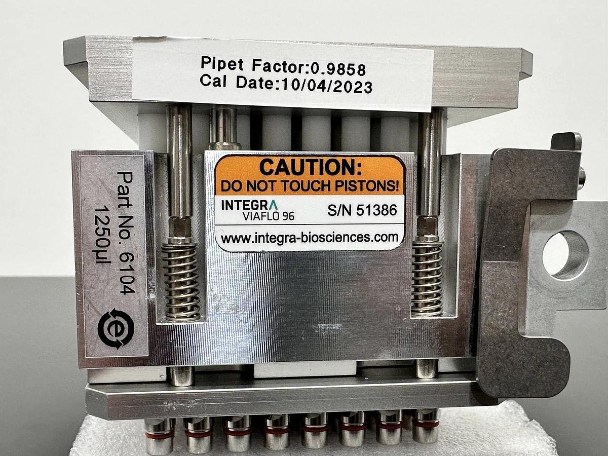 Used Integra VIAFLO 96 Pipetting Head – 96 Channel 1250 µL – P/N 6104 – Tested