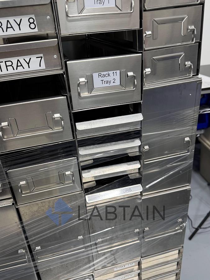 Used Assorted Mixed Lot Stainless Steel Laboratory Freezer Racks 617 lbs Used